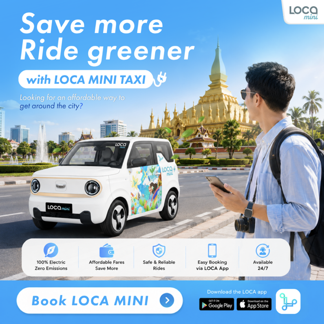 LOCA MINI affordable greener city taxi in Laos