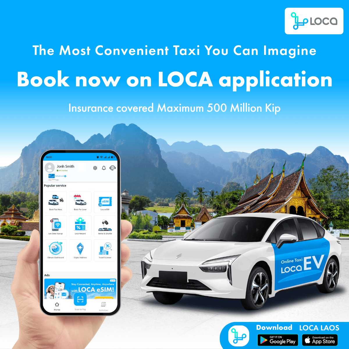 Book LOCA Taxi in Laos